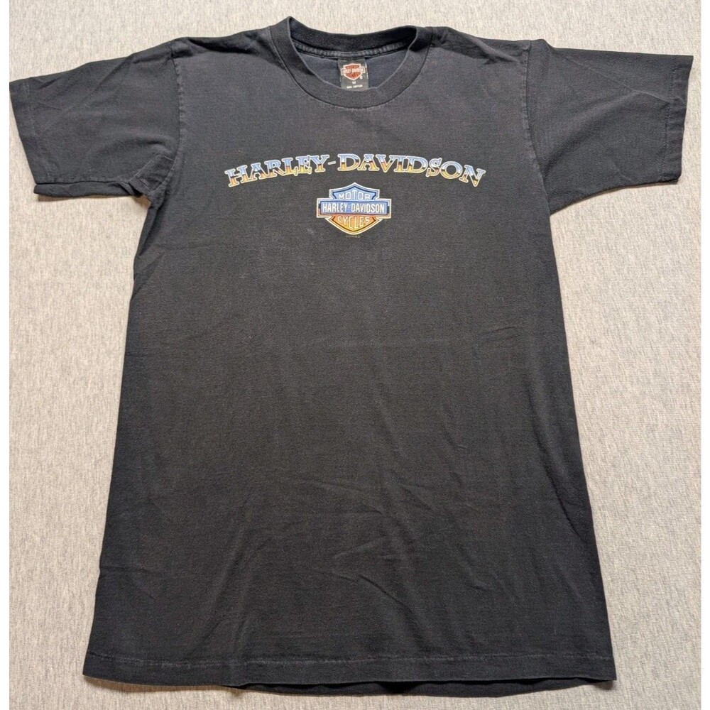 Vintage Harley Davidson Single Stitched Owens Yakima, Washington V2 Motor Sz Med